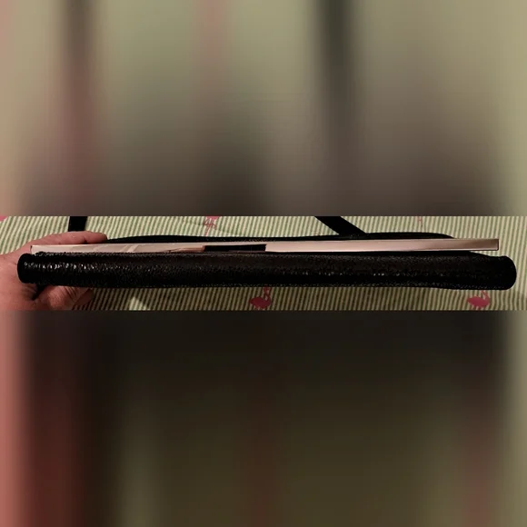 EUC Michael Kors Sparkly Metallic Texturized Black Suede Formal Clutch Purse Bag - Picture 7 of 14